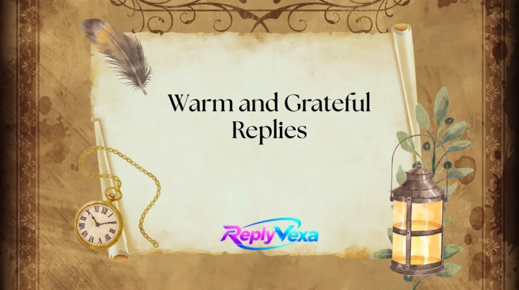Warm and Grateful Replies